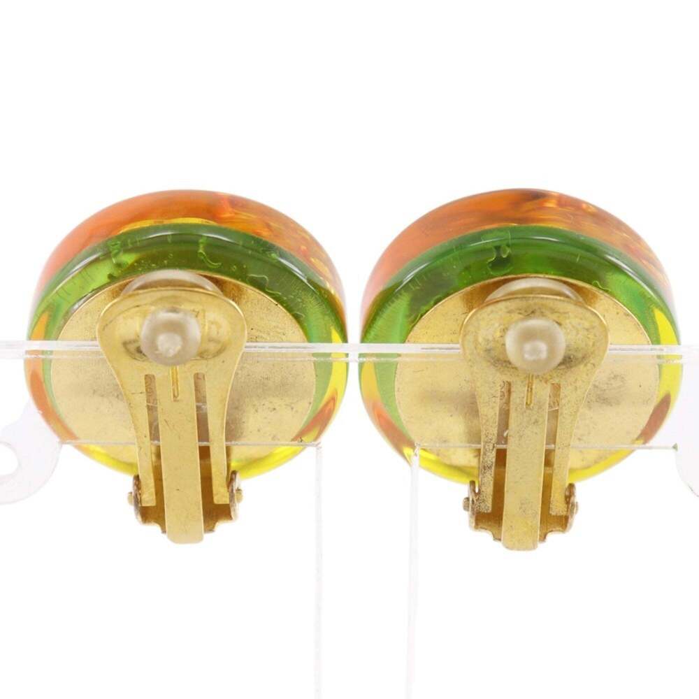 CHANEL Vintage Orange Logo Earrings - Picture 3 of 7